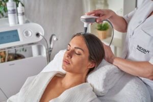 Indiba Deep Beauty Facial treatment using the Indiba Deep Beauty Edna machine to help reduce wrinkles, crows feet and make the skin glow