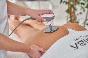 Indiba Deep Beauty Body treatment using the Indiba Deep Beauty Edna machine to help reduce wrinkles, crows feet and make the skin glow. Cellulite